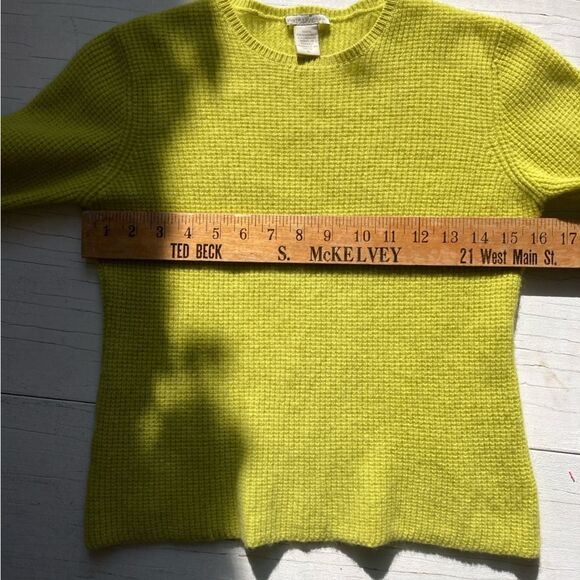 White + Warren Small 100% Cashmere Waffle Knit Pullover Sweater - Picture 4 of 5